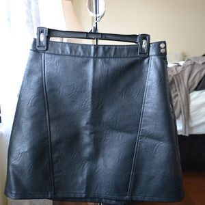 Zara ★ Black Leather Skirt